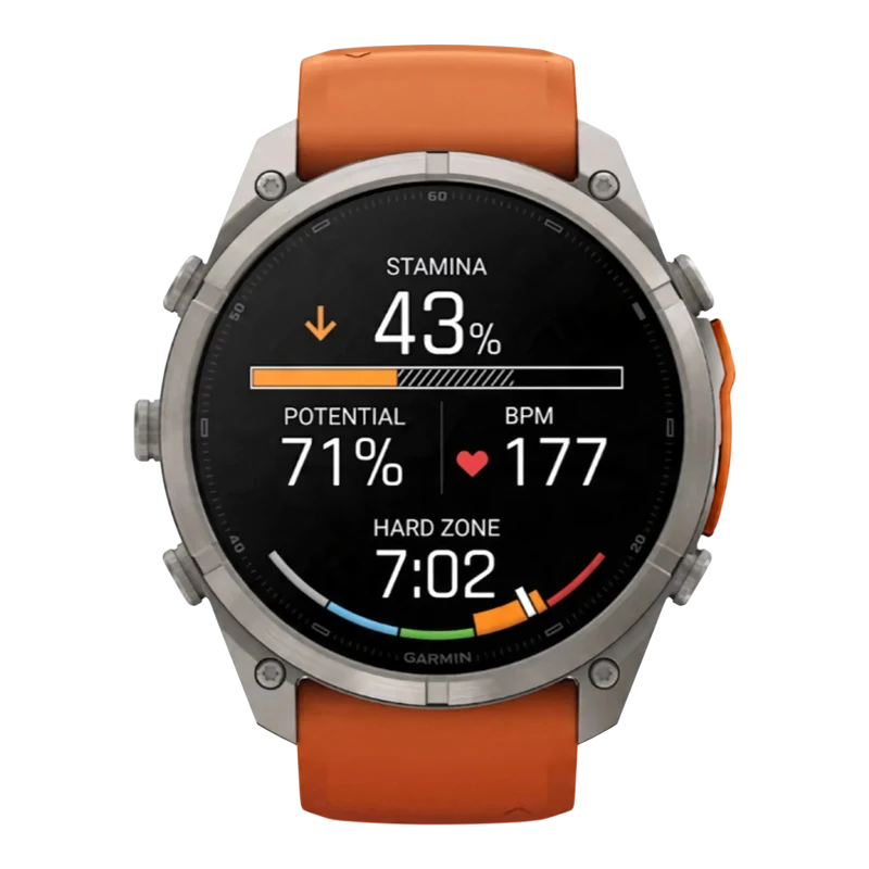 Garmin Fenix 9 PRO INREACH 51 мм AMOLED, Sapphire Titanium with Autumn Orange