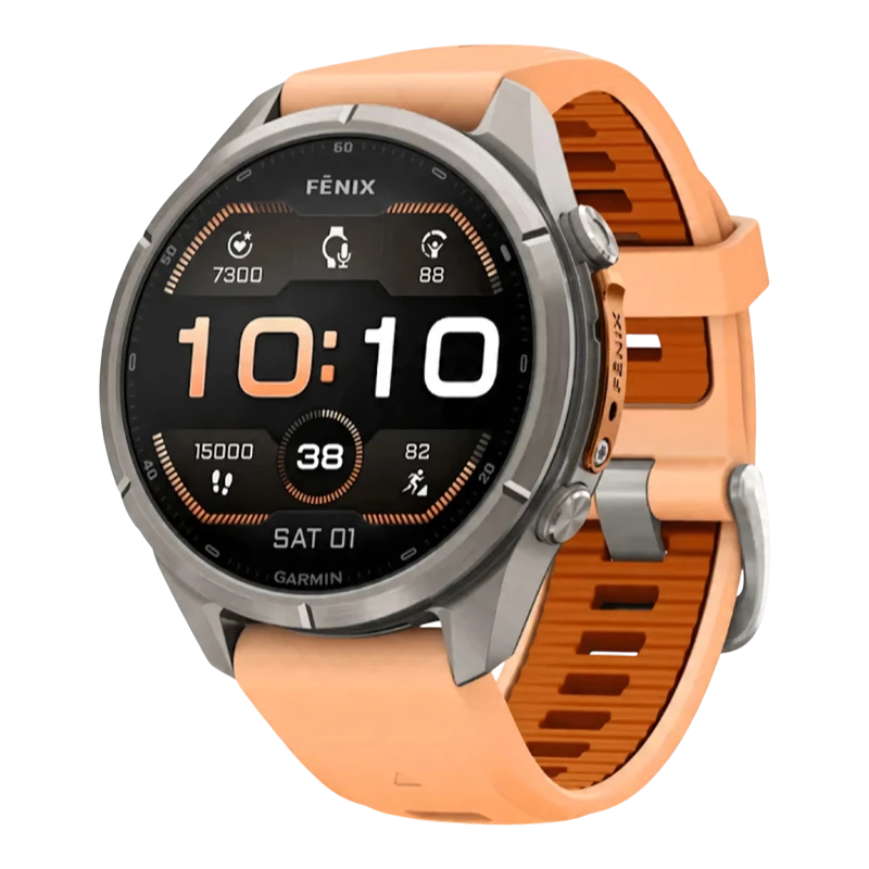 Garmin Fenix 9 PRO 43 мм AMOLED, Sapphire Titanium with Shell Pink