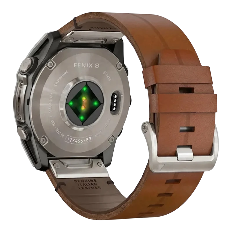 Garmin Fenix 8 51 мм AMOLED Sapphire Titanium Leather
