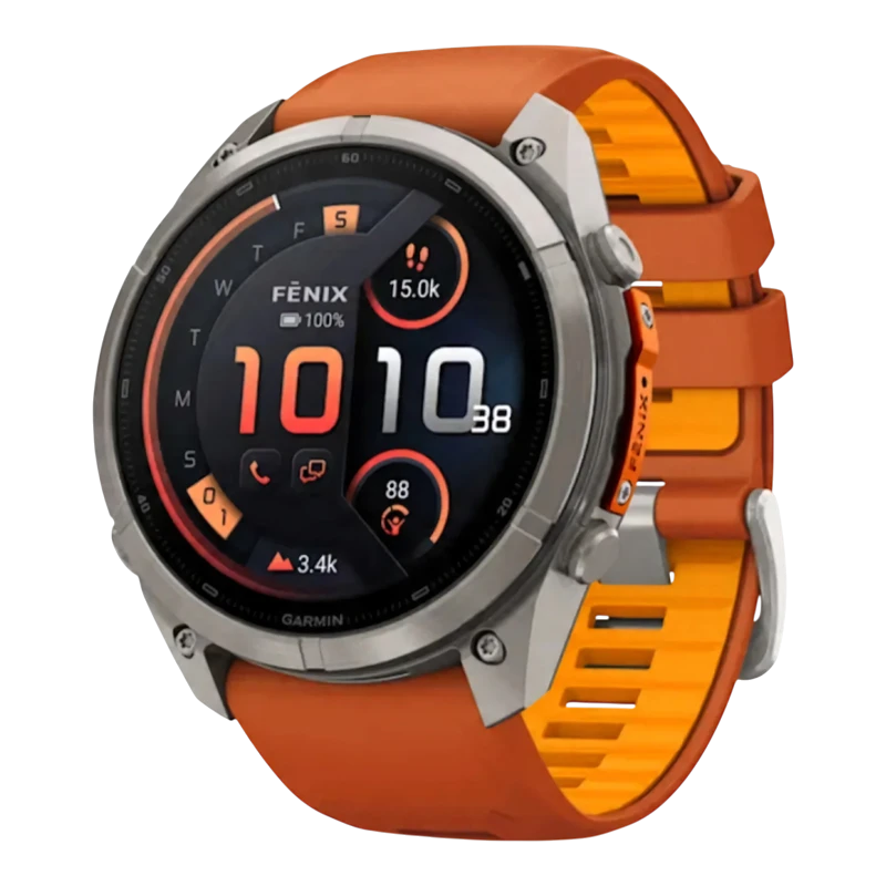 Garmin Fenix 9 PRO INREACH 51 мм AMOLED, Sapphire Titanium with Autumn Orange
