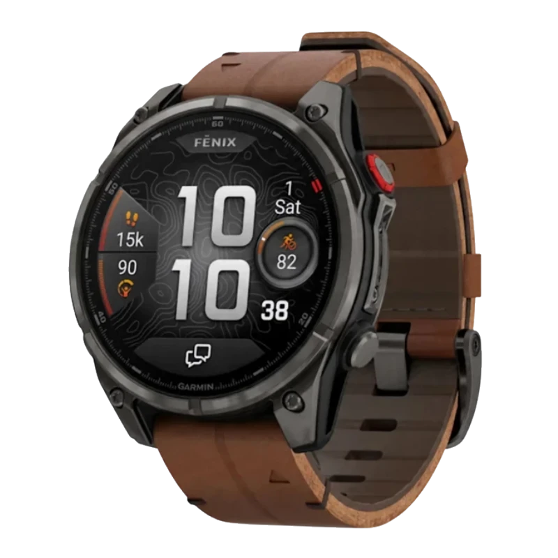 Garmin Fenix 8 PRO 47 мм Carbon Gray Leather