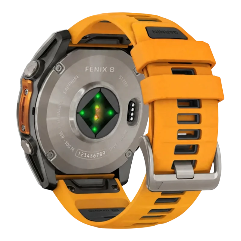 Garmin Fenix 8 51 мм AMOLED Sapphire Titanium with spark orange