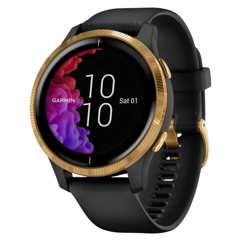 Garmin Venu черные с золотистым безелем