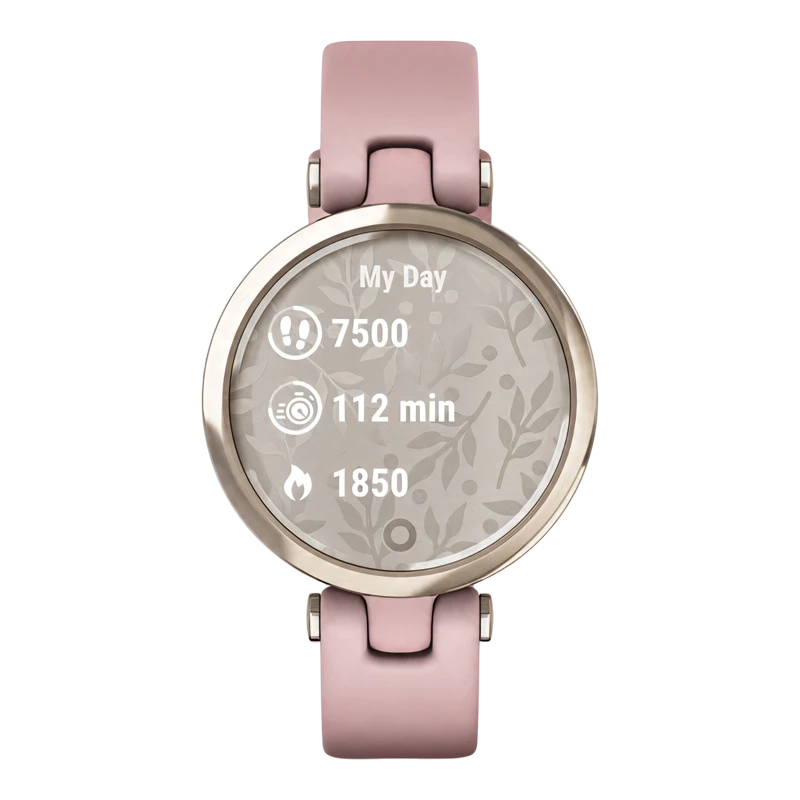 Garmin Lily Sport Cream Gold, Dust Rose band