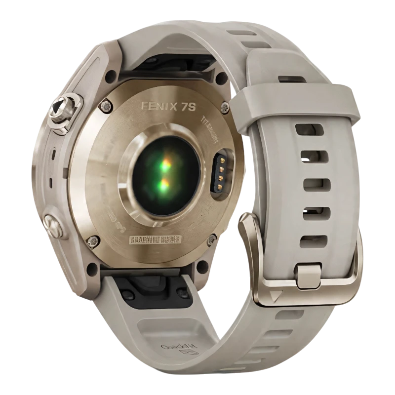 Garmin Fenix 7S Sapphire Solar титановый кремово-золотой