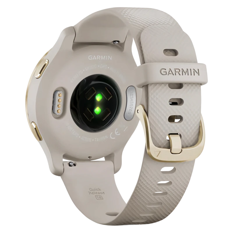 Garmin Venu 2S песочного цвета с золотистым безелем