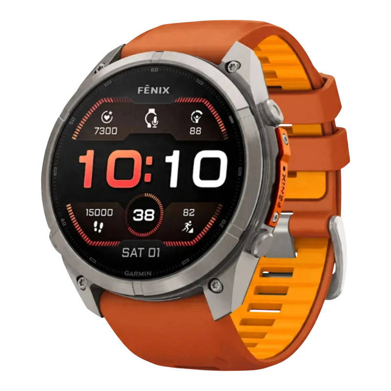 Garmin Fenix 9 PRO 51 мм AMOLED, Sapphire Titanium with Autumn Orange
