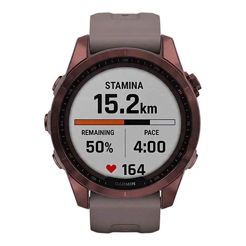 Garmin Fenix 7S Sapphire Solar титановый темно-бронзовый