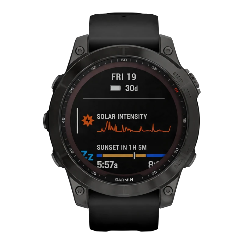 Garmin Fenix 7 Sapphire Solar титановый черный
