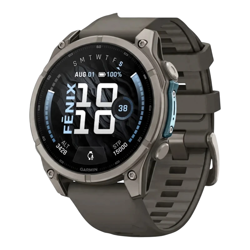 Garmin Fenix 9 47 мм AMOLED Sapphire Titanium with Pebble Gray