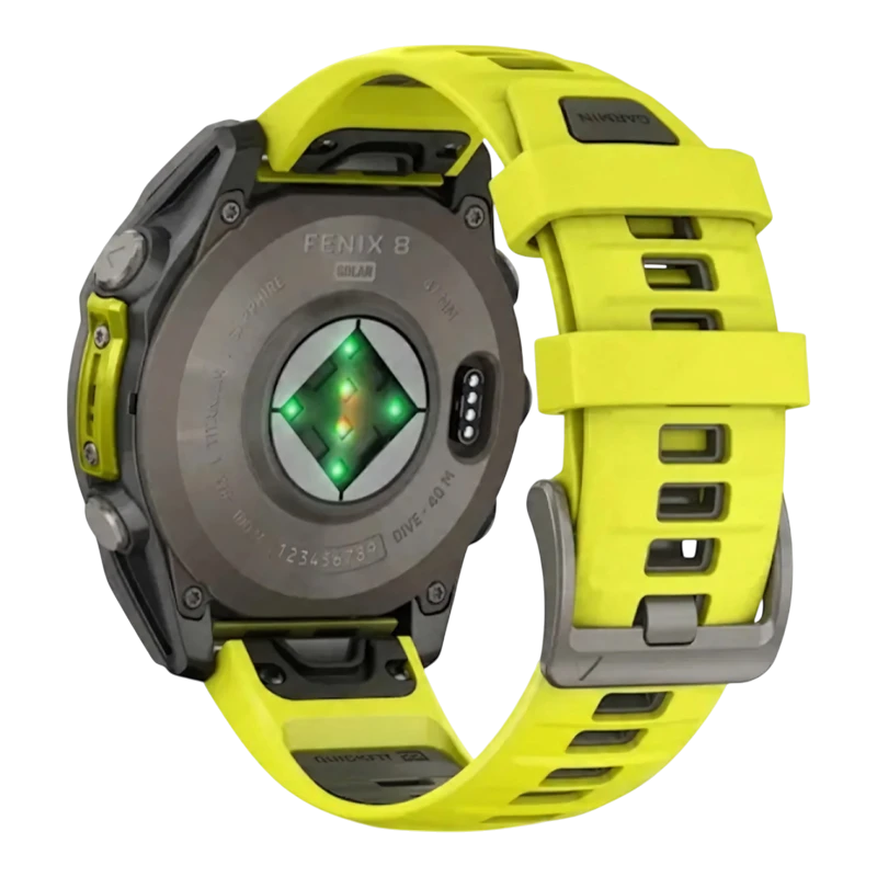 Garmin Fenix 8 47 мм Solar Sapphire Titanium AMP Yellow
