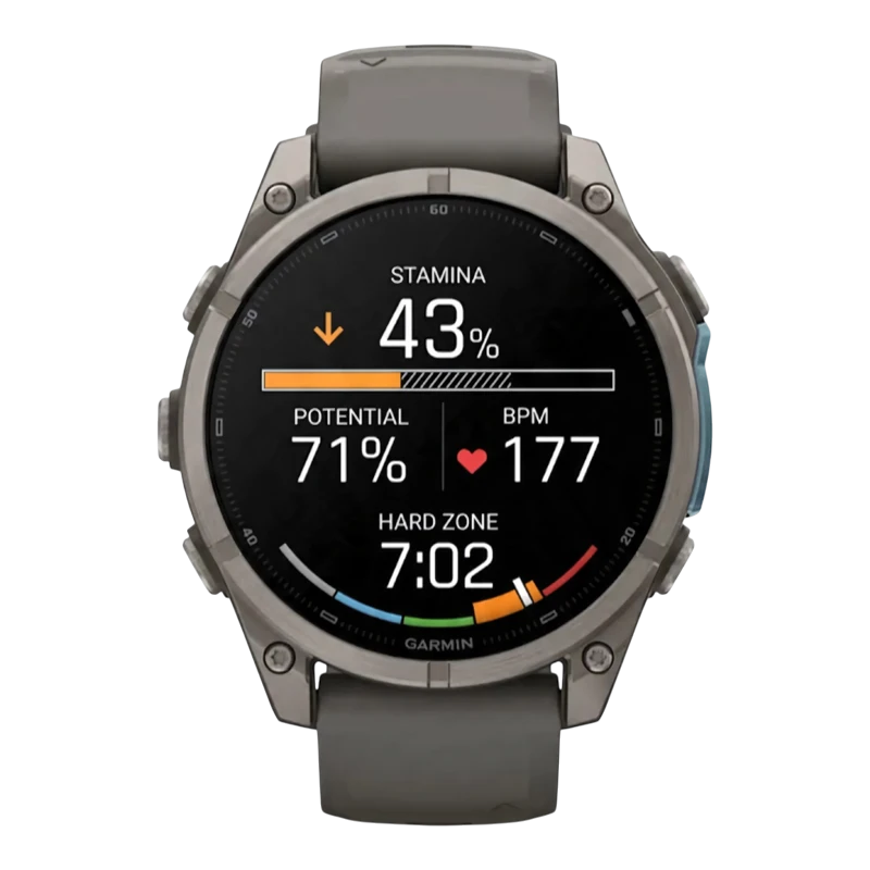 Garmin Fenix 9 47 мм AMOLED Sapphire Titanium with Pebble Gray