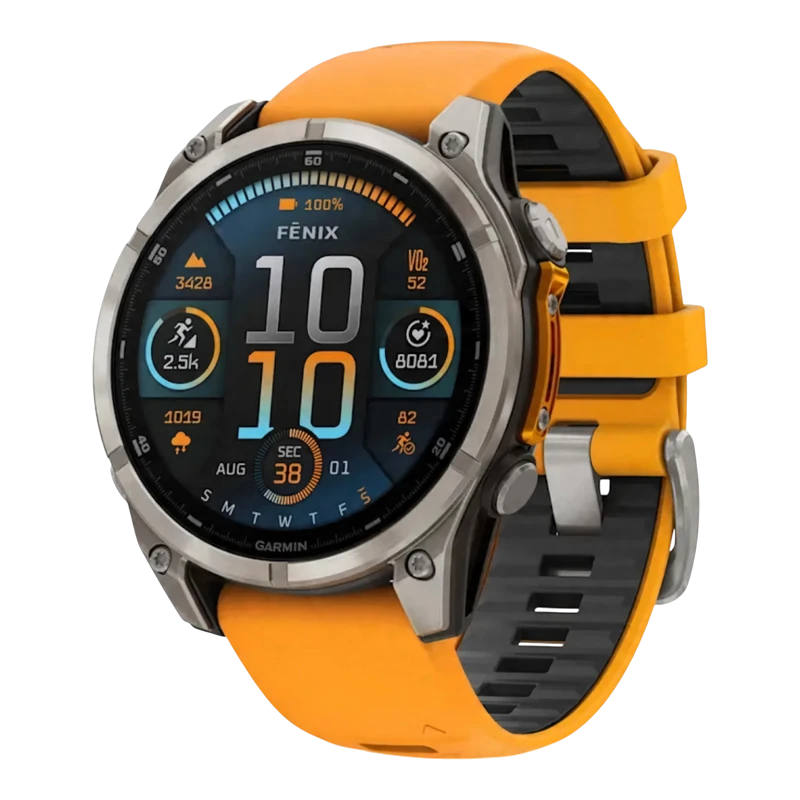 Garmin Fenix 8 51 мм AMOLED Sapphire Titanium with spark orange
