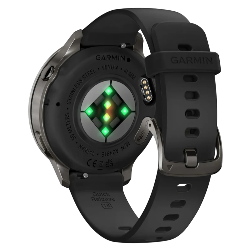 Garmin Venu 4 – 41мм Slate with Black Silicone band