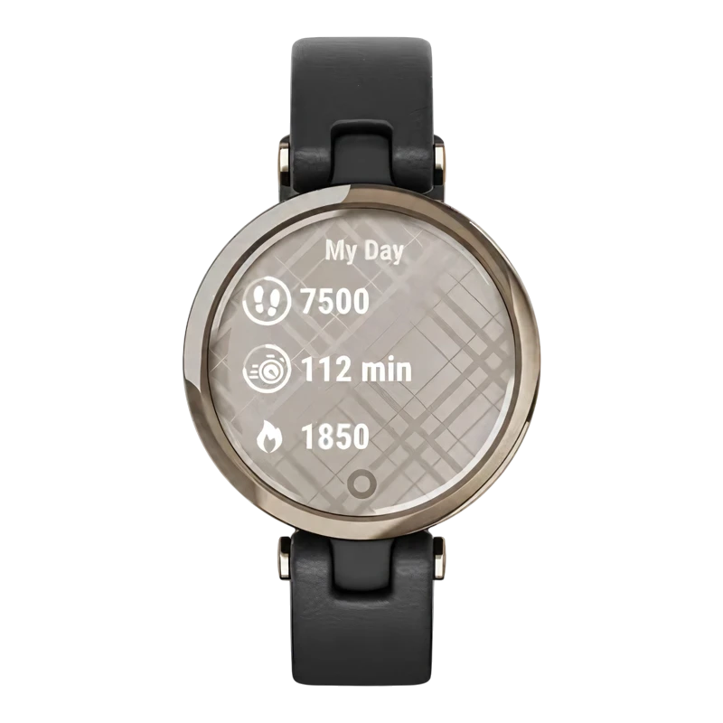 Garmin Lily кремово-золотистый безель, черный корпус