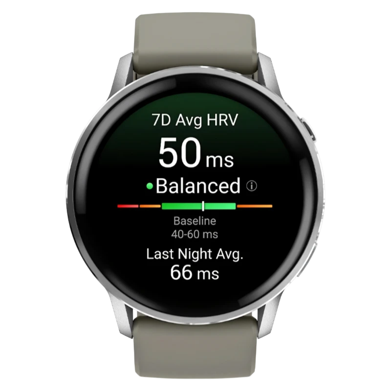 Garmin Venu 4 – 45мм Silver with Silver Grey Silicone band