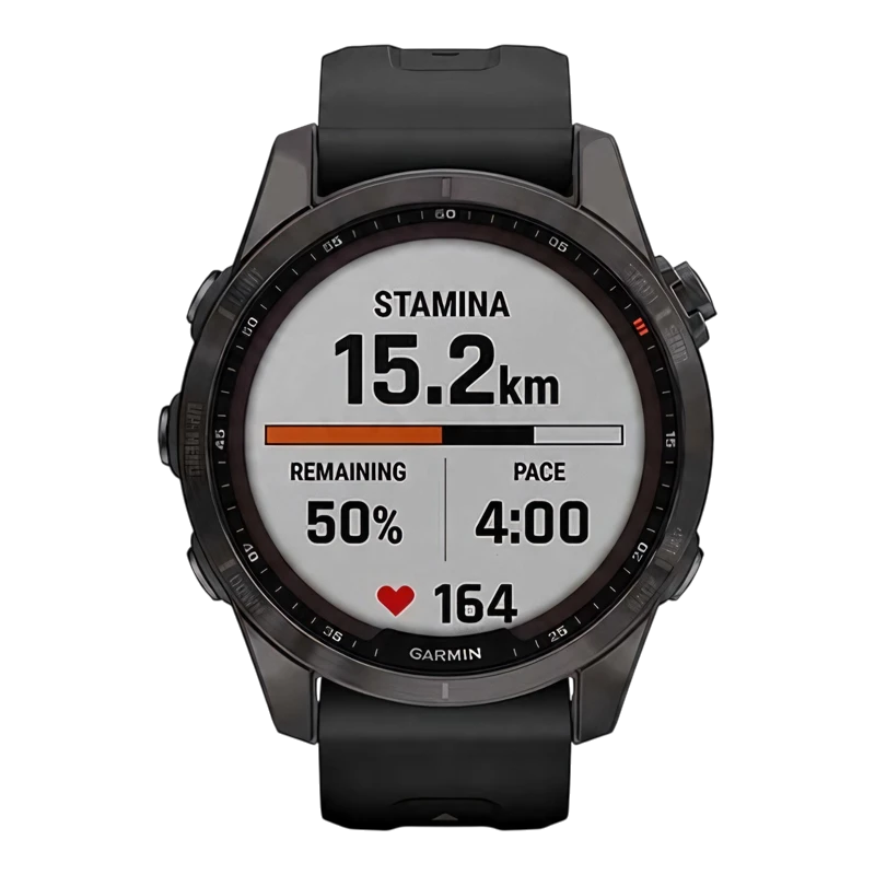 Garmin Fenix 7S Sapphire Solar титановый угольно-серый